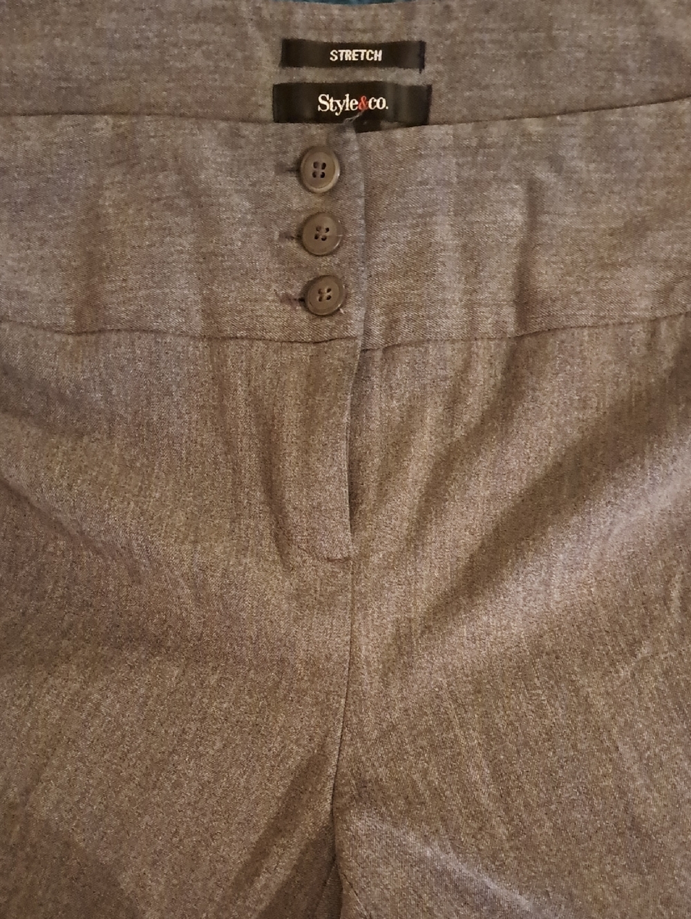 Style & Co. Gray-Brown Stretch Dress Pants